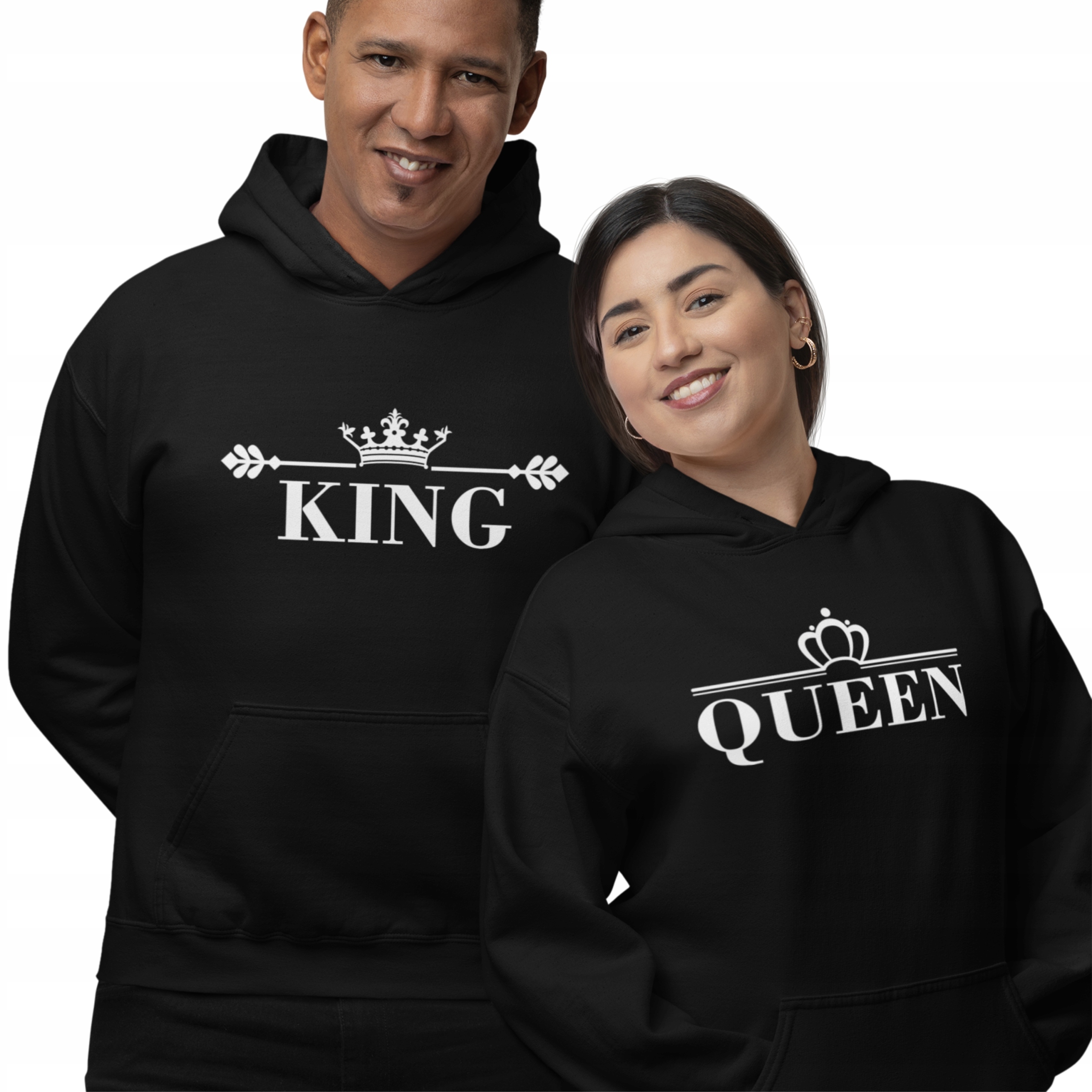 Dárek Valentýnské mikiny s kapucí pro Par King Queen pro zamilované L