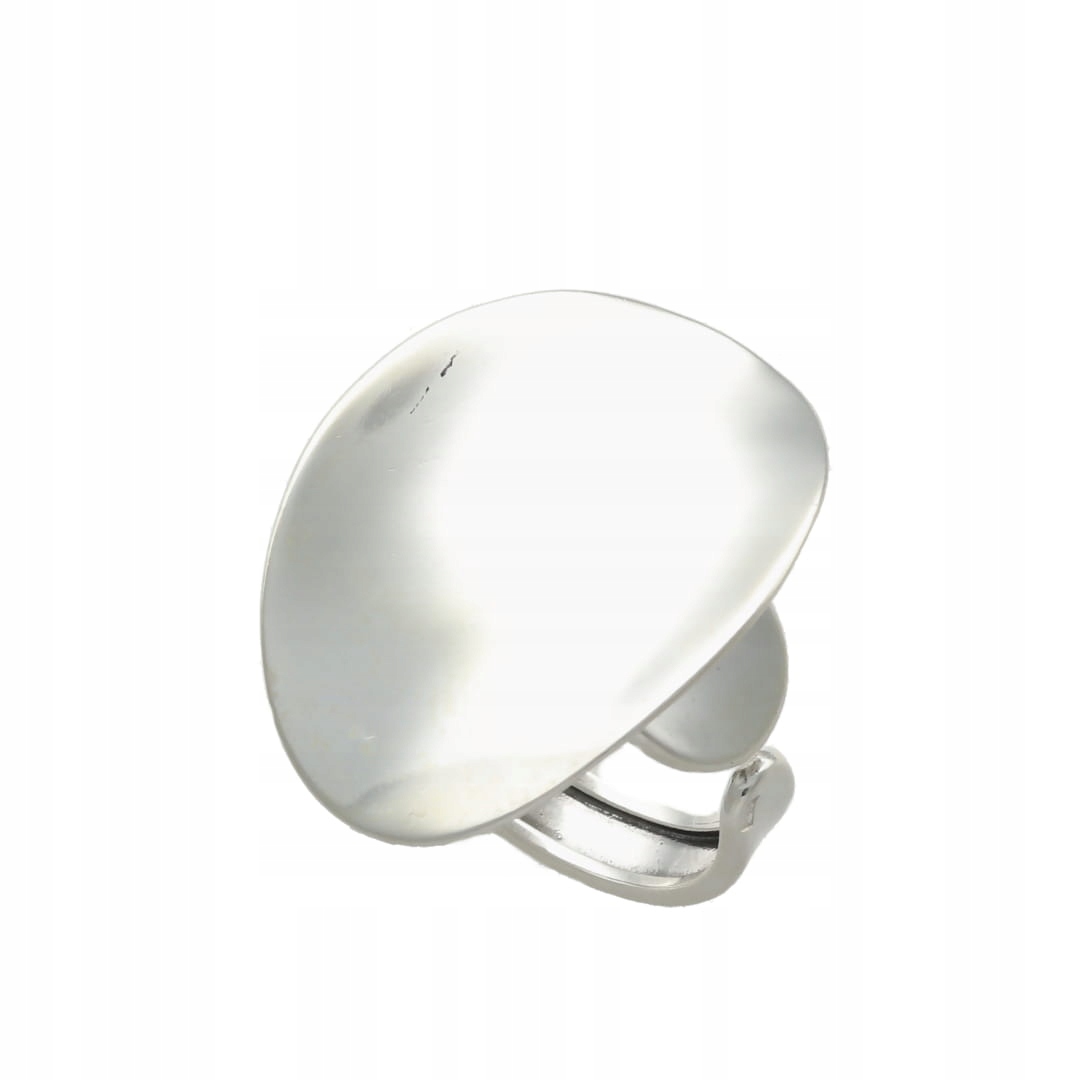 Efektní oválný prstýnek, hladké stříbro, vel.