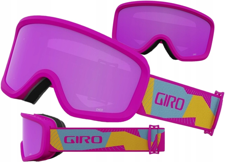 Dětské lyžařské brýle Giro Chico 2.0 Pink GeoCamo Amber Pink Anti-fog