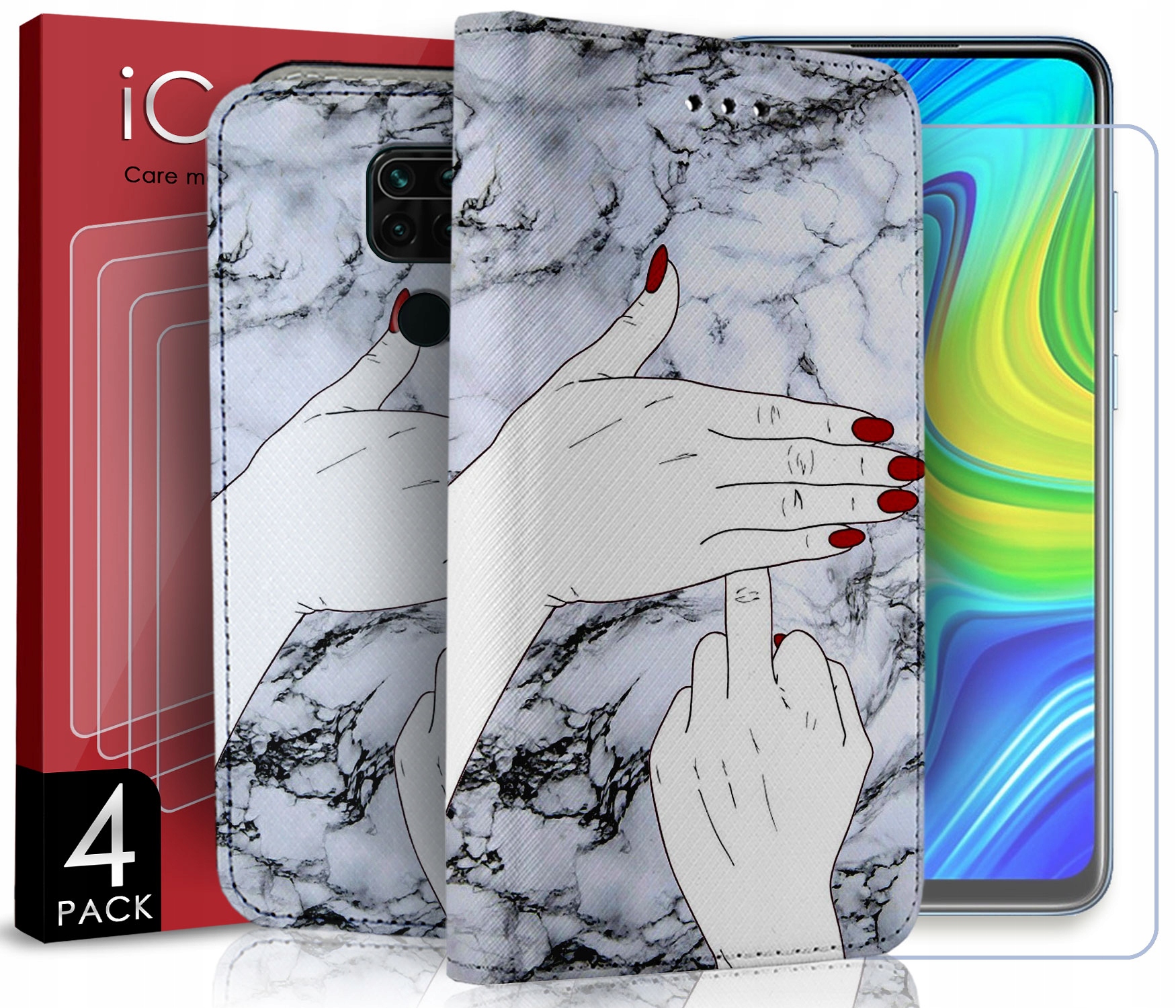 

Etui Do Xiaomi Redmi Note 9 Szkło 4SZT