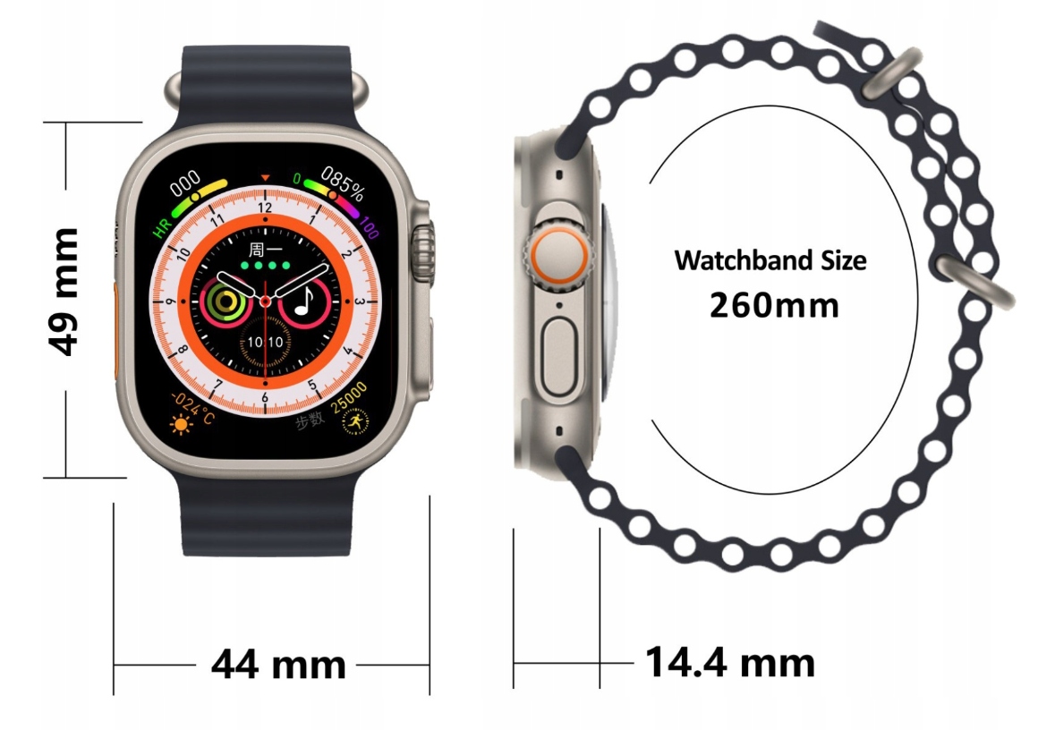 Smartwatch HK10 Ultra 3 Zegarek GEN 5 MĘSKI AMOLED 1GB ROM AI ChatGPT Transmisja danych brak