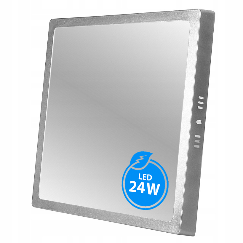 

Panel Plafon Led Natynkowy 24W Kwadrat Srebrny