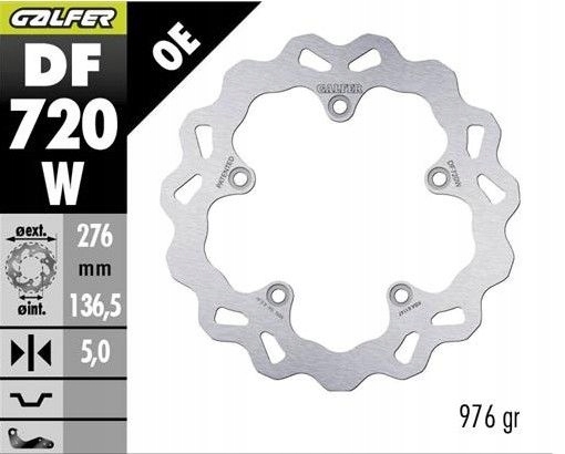 Galfer Brzdový Kotúč Zadný Bmw R 1200GS Adventure '13- R 1200GS/R/RS/RT '