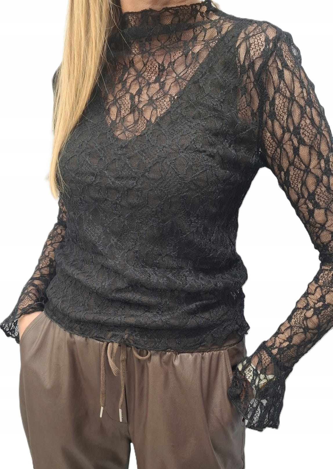 Lemonada Krajková halenka Rukávy Zvonky Černá 36/S Novinka