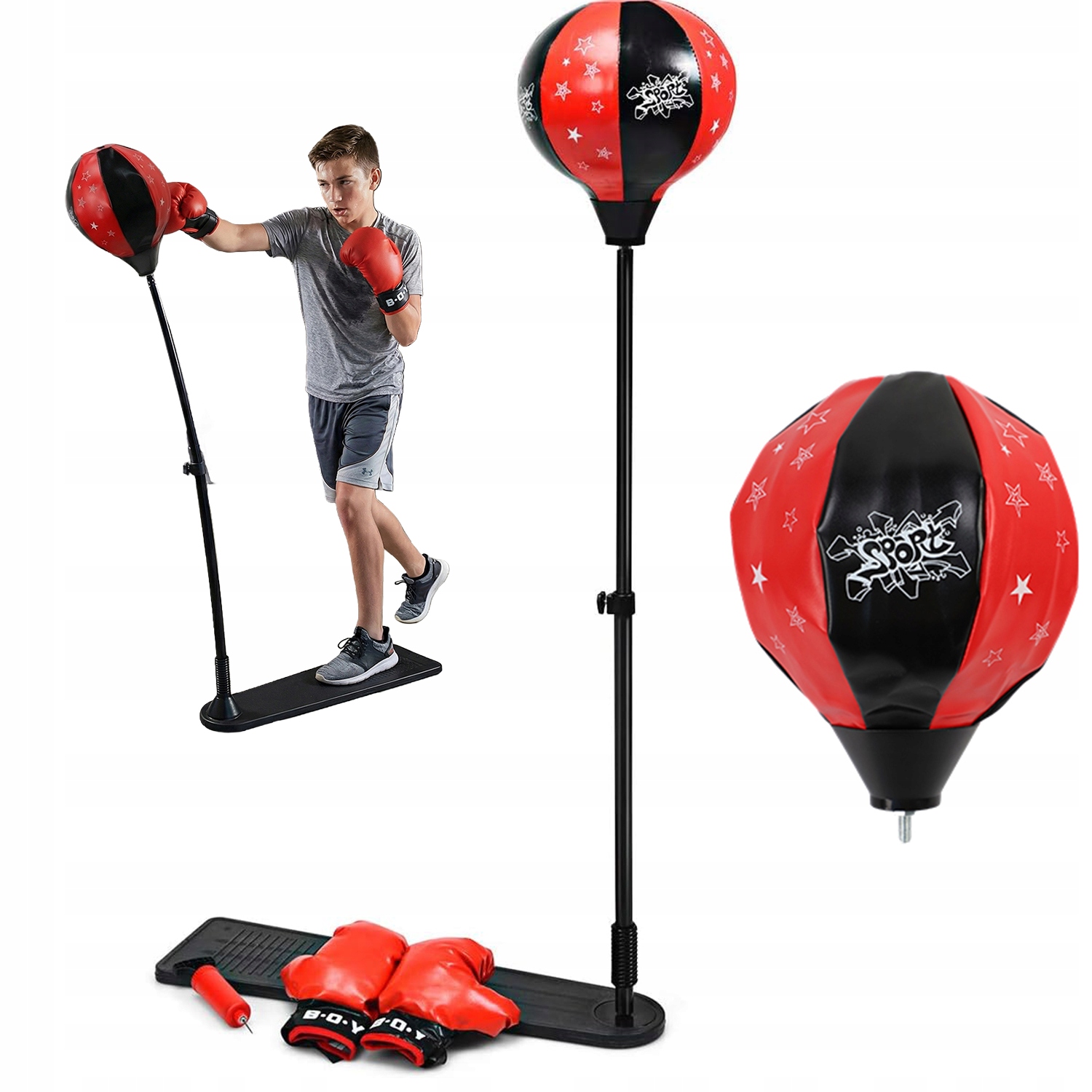 Boxovací Sada Pro Děti Stojící Boxerská Hruška Boxerské Rukavice