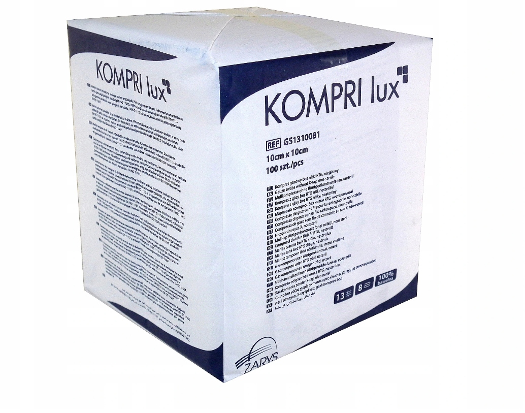 

Kompres gazowy niejałowy 10cmx10cm 13N 8W 100szt