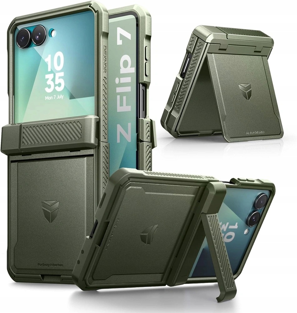 Pancerne Etui Dexnor do Samsung Galaxy Z Flip 7 5G, podstawka case obudowa