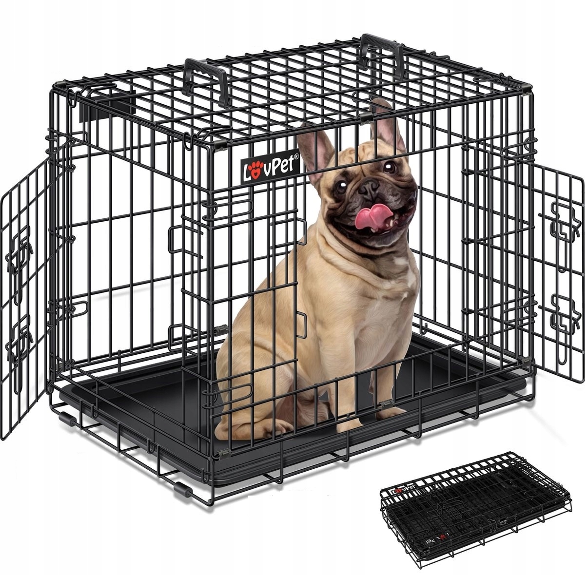 Levně Přepravka pro psa LovPet černá M 48,5 cm x 55,5 cm 77,5 cm