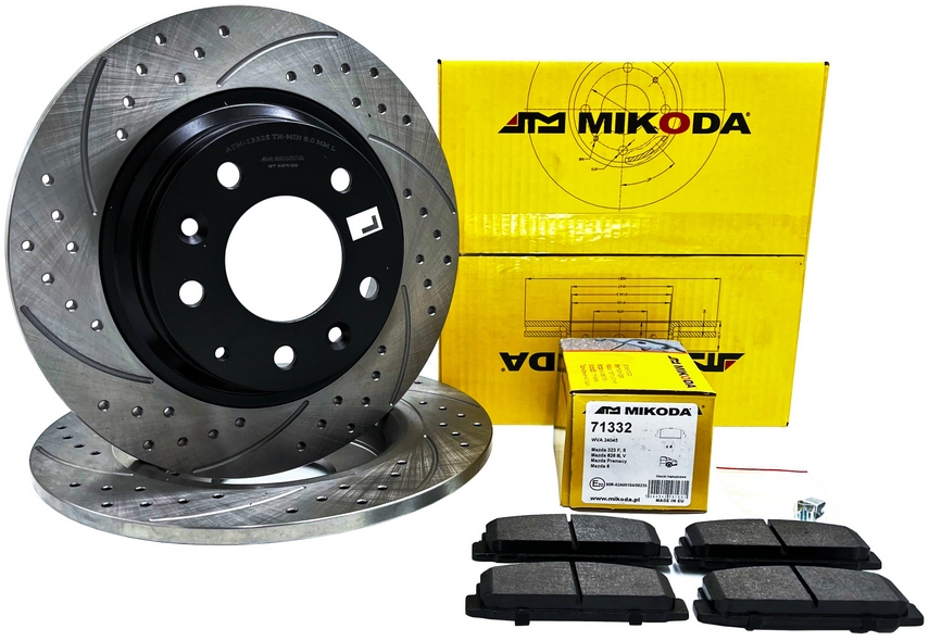 0438 - Диски + колодки MIKODA GT BMW E90 E92 296мм задний