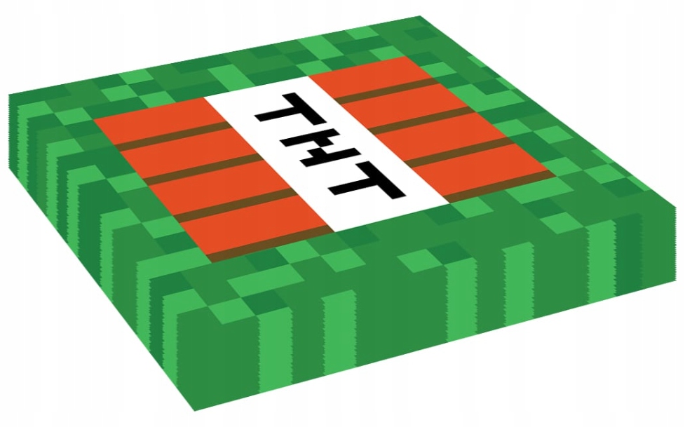 SERWETKI URODZINOWE Piksele MINECRAFT 20szt Marka Congee