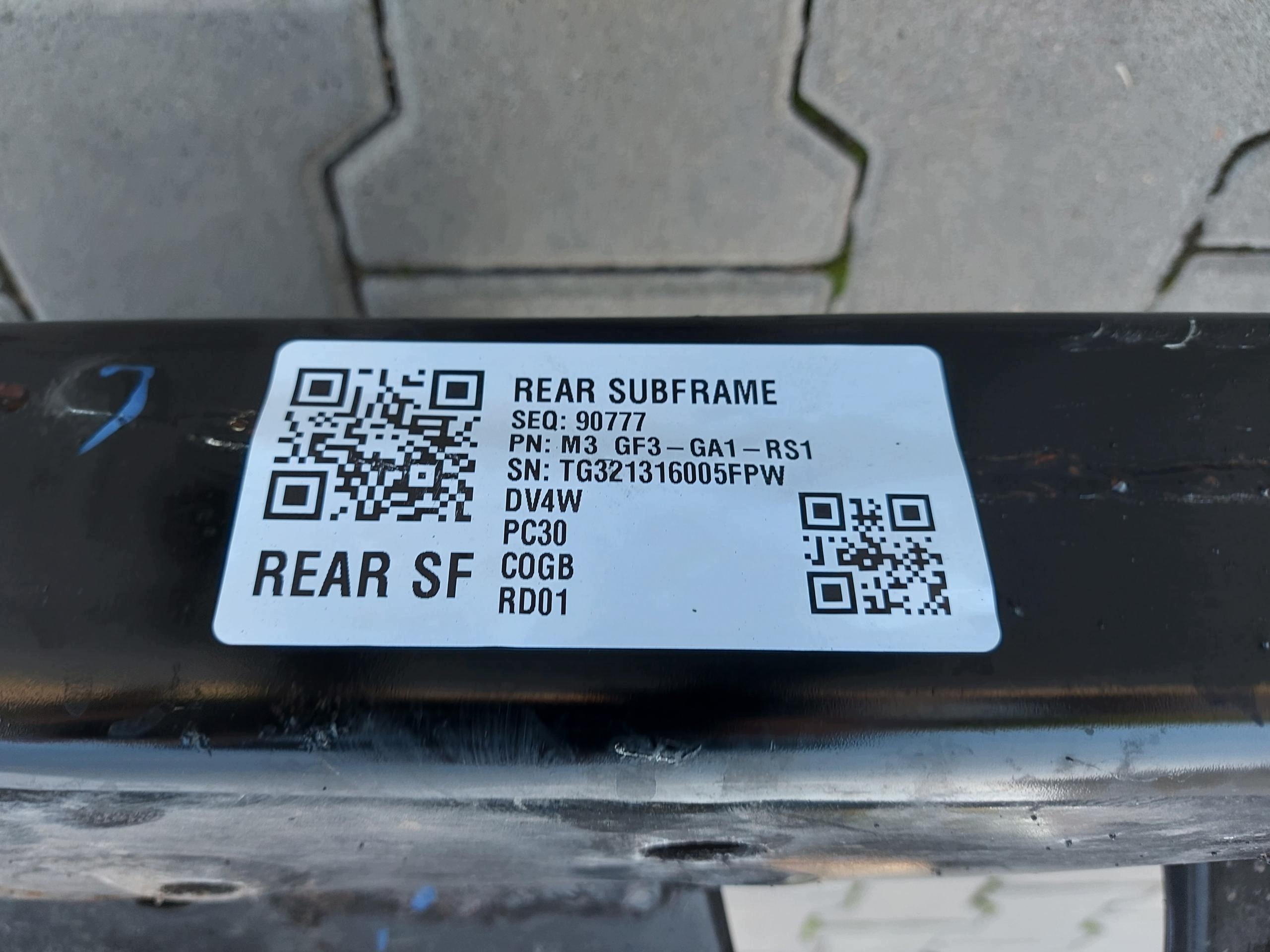 TESLA MODEL 3 2022r träger Achsträger Achsträger heck