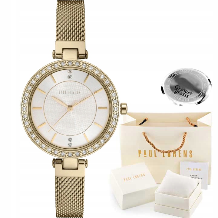 Dámské hodinky Paul Lorens Mira jsou elegantní jako dárek – se zirkony Gravírování