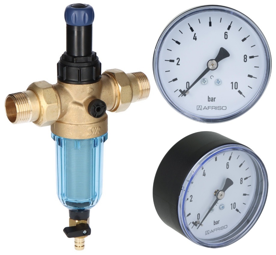 Syr Ratio Start Dfr Filtr Wody Z Reduktorem Ciśnienia Płukaniem Manometr