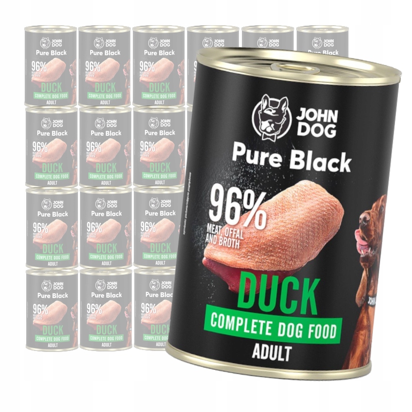 John Dog Pure Black S Kachnou Pro Psy 24x400g