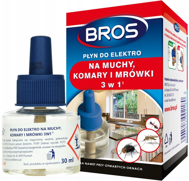 

Płyn Wkład Do Elektro 3w1 Muchy Komary Mrówki Bros