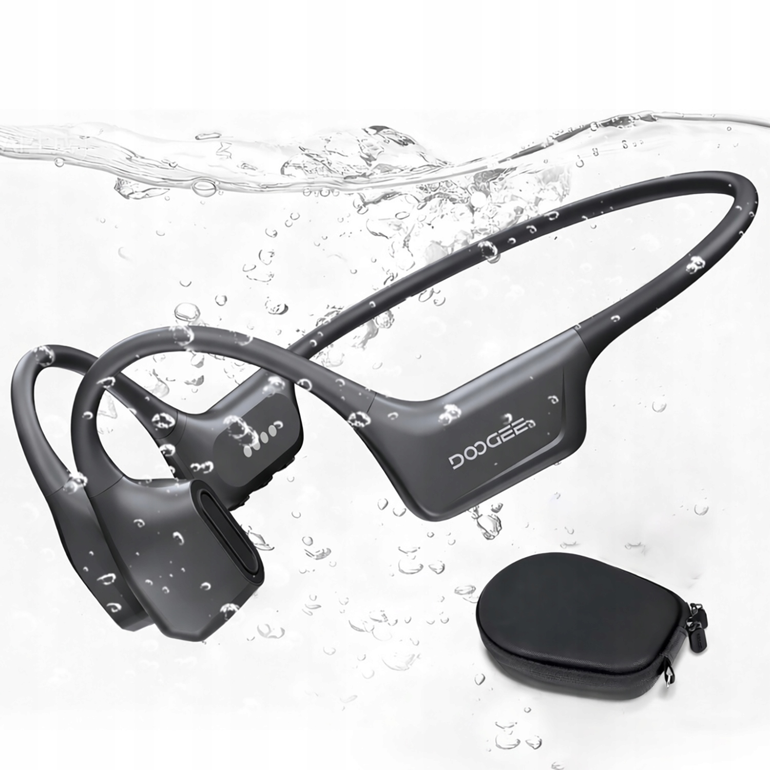 Bezdrátová sportovní sluchátka kostní 64GB Doogee BoneAir Swim MP3 IP68