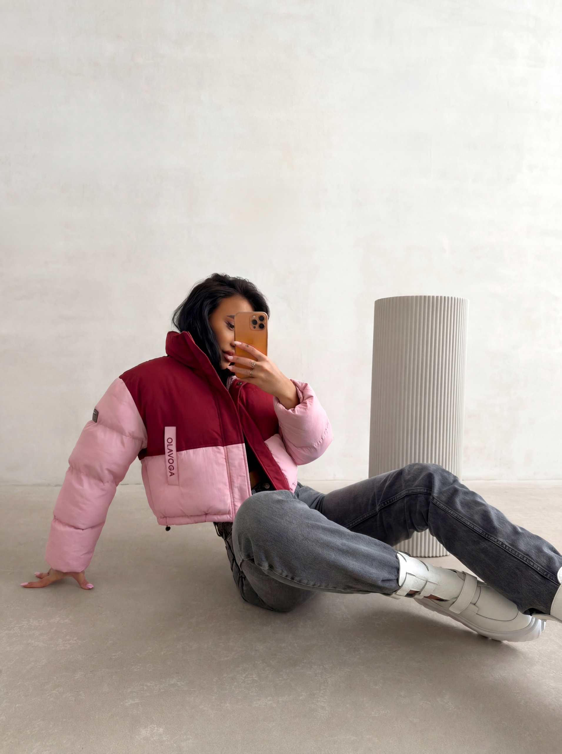 Kurtka Damska Kiar Olavoga Bordowa M