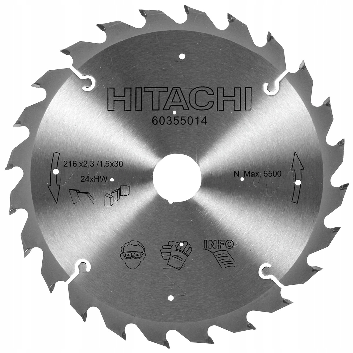 Hikoki Řezací kotouč pila na dřevo 216x2,3x30mm Hm/ct 24z 60355014 1 ks