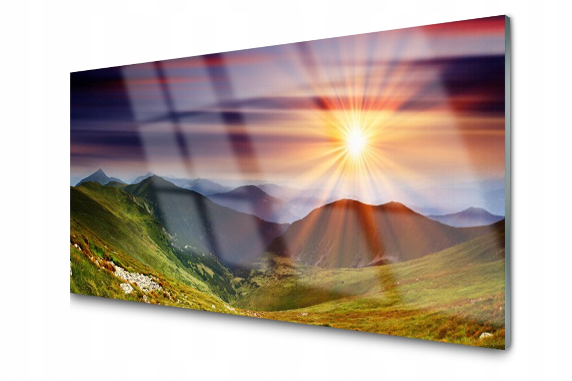 

Panel szklany Płytka Góry Zachód Słońca 120x60