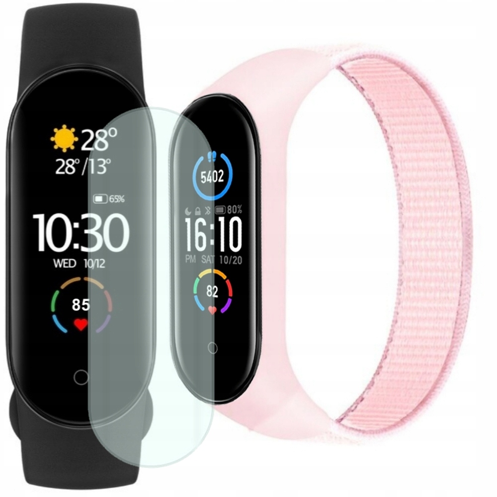 

Xiaomi MI Band 5 Opaska + Folia + Kolorowy Pasek