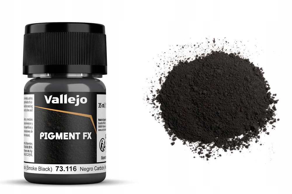 Vallejo Pigments 73116 Carbon Black Smoke Black