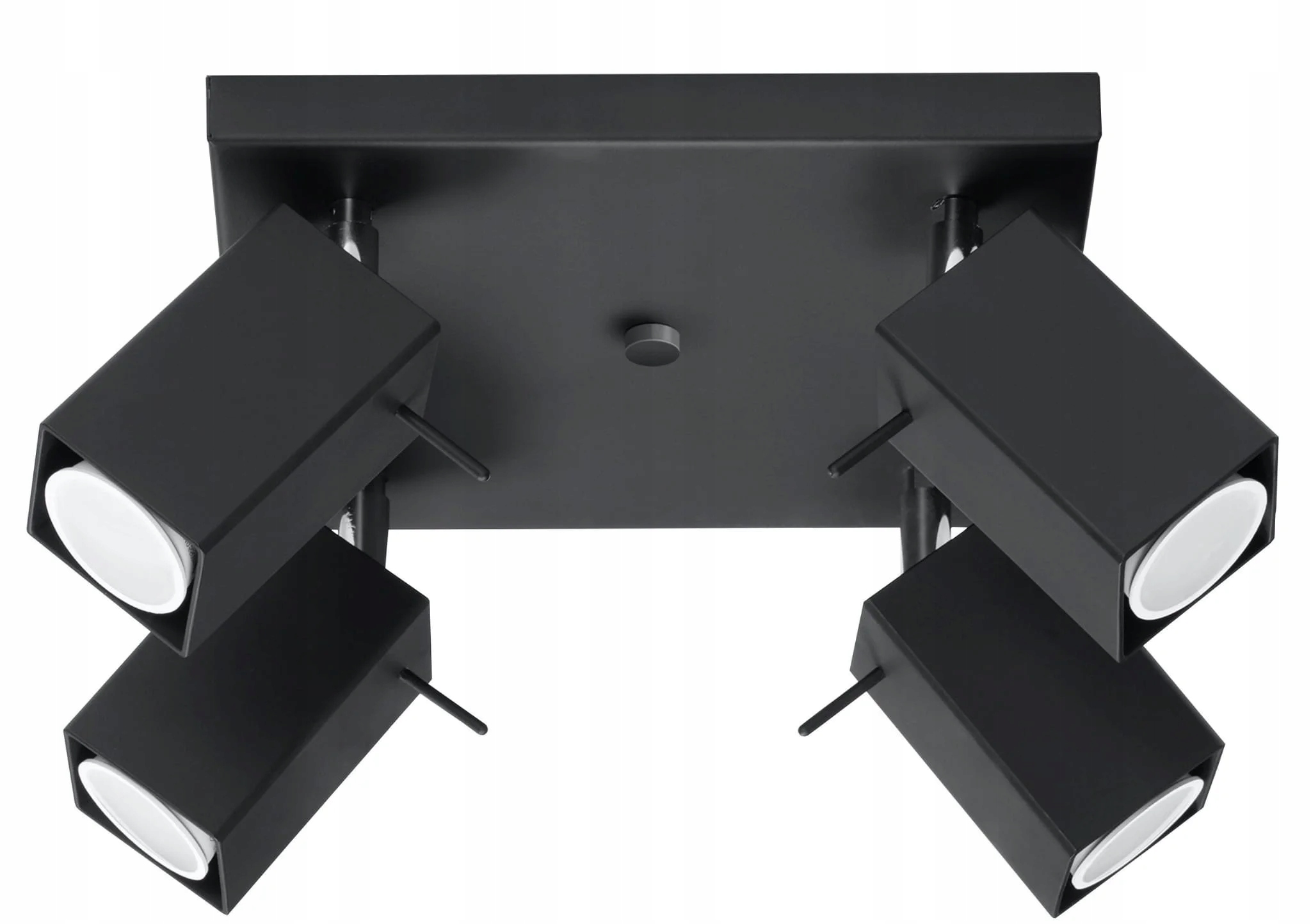 Stropná lampa Sollux Merida 4xGU10, čierny kov, 40 W, IP20