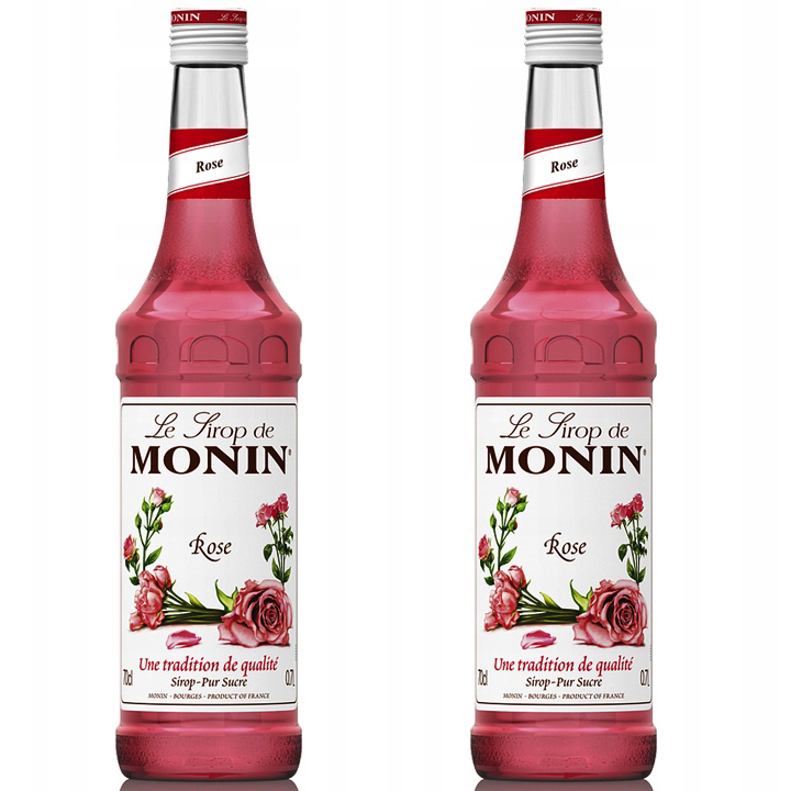 2x Syrop smakowy Monin Rose Różany do drinków kawy deserów 700 ml