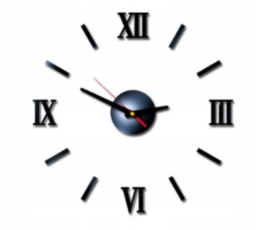 

Zegar ścienny Diy cichy na ścianę GZ-034 czarny