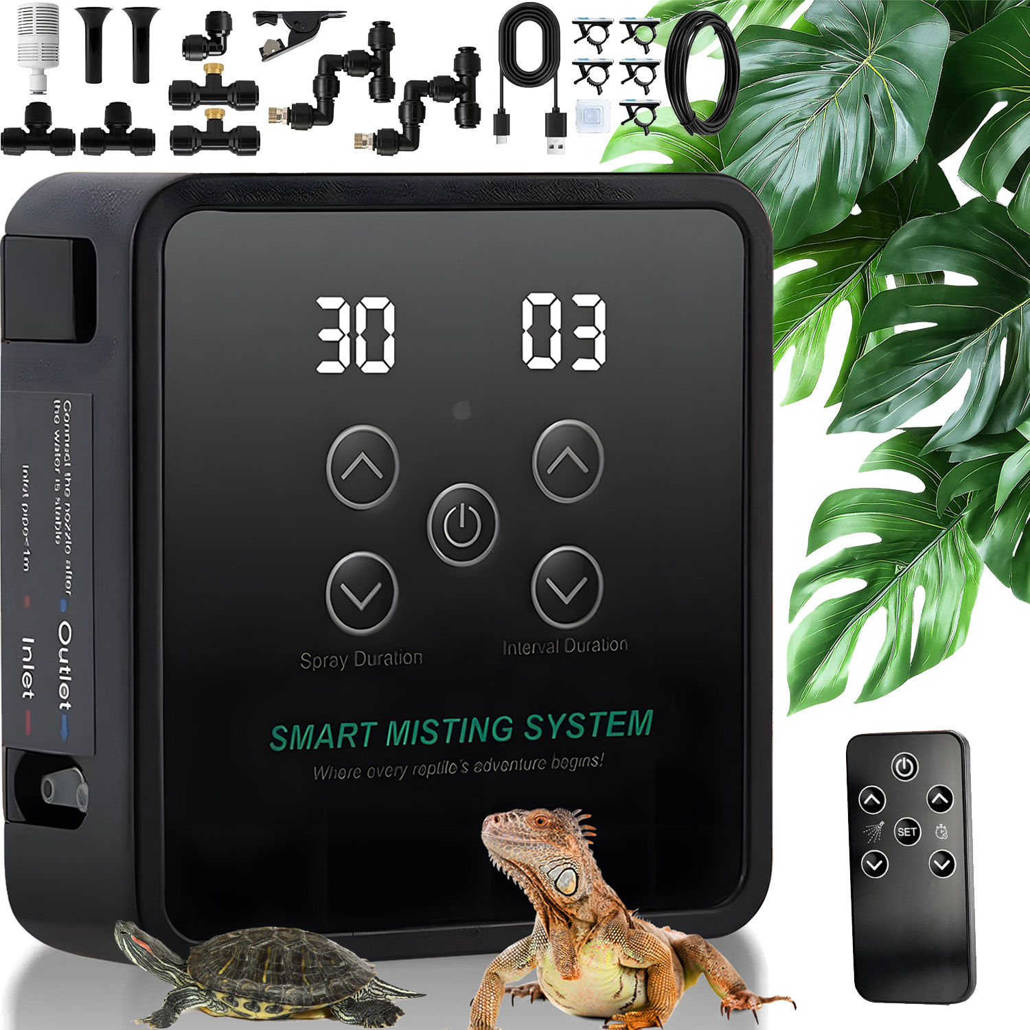 Zvlhčovače Vzduchu Pro Plazy Vytvářejí Prostředí Deštného Pralesa Pro Plazy