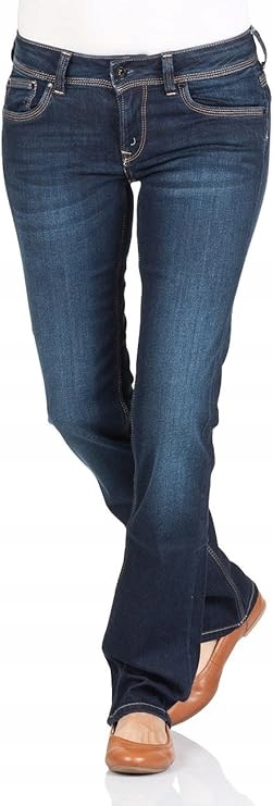 Pepe Jeans Tmavě Modré Úzké Nohavice Džíny S Oděrkami A Nízkým Pasem 28/32 X_a