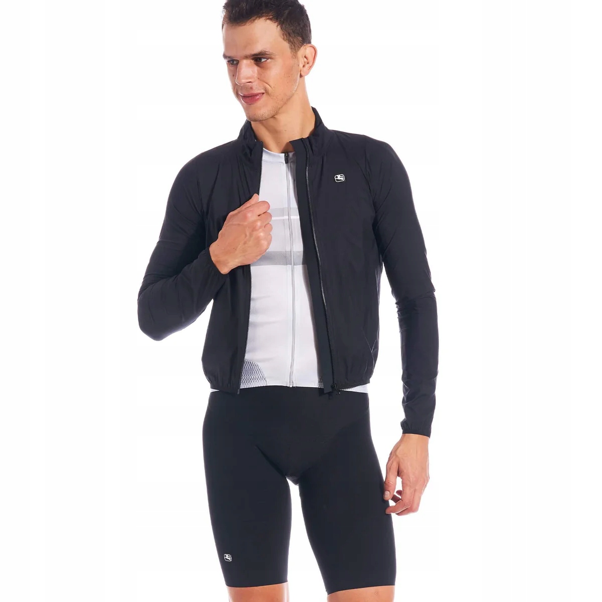 Kurtka Rowerowa Przeciwwiatrowa Unisex Giordana Nx-g Czarna Rozmiar M