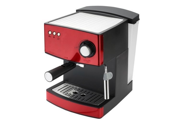 Kolbowy ekspres ciśnieniowy Adler AD 4404r 850 W czerwony