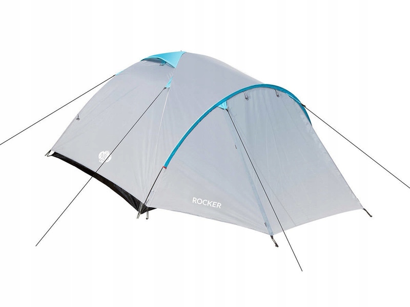 Namiot turystyczny Nils Camp Rocker NC6013 3-osobowy Szaro-niebieski