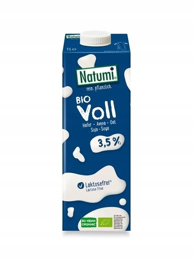 Levně 5 x Ovesný Sójový Nápoj 3,5 % Bez Přidaných Cukrů Bio 1 L Natumi