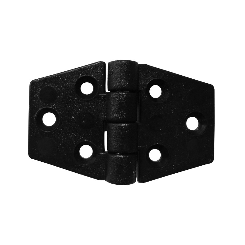 Пластиковый шестигранный шарнир из полиамида черный 63X40X4, 5 мм