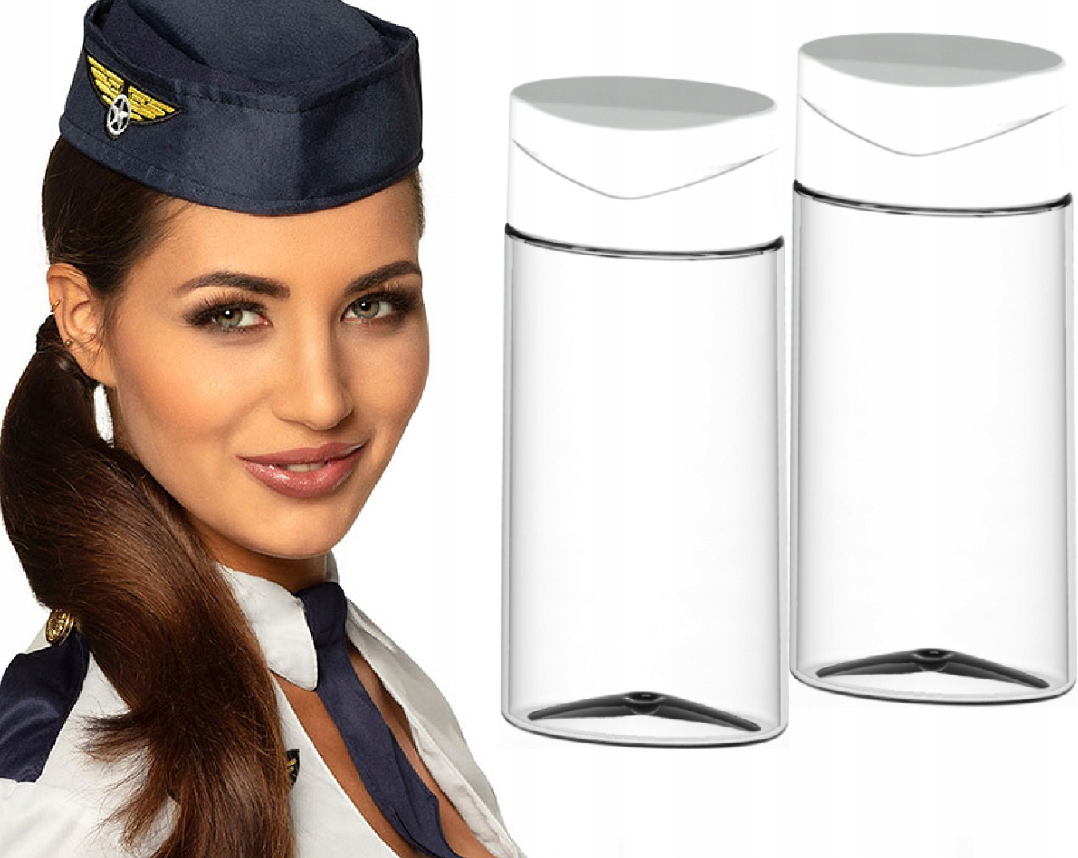 2x POJEMNIK BUTELKA PODRÓŻNA DO SAMOLOTU KOSMETYKI