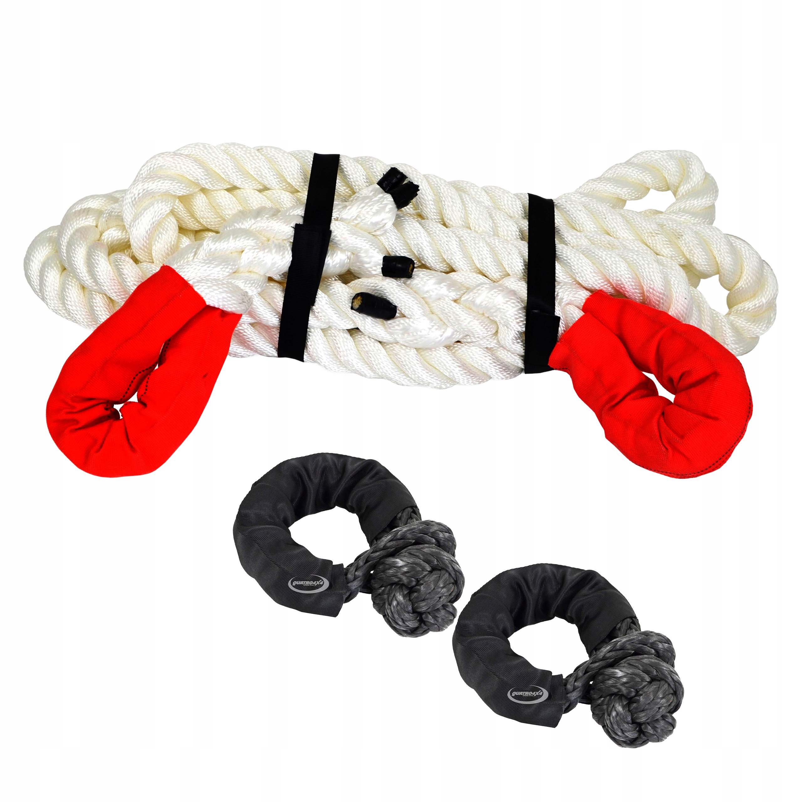 Kinetické lano 8 m 36 mm 25 t 2 x Mäkká šachta 16 x 600 mm Snakeman