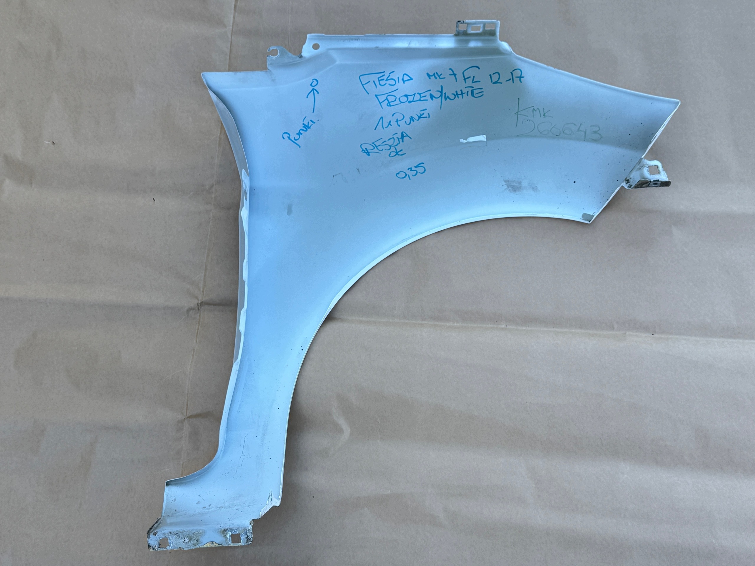 FORD FIESTA MK7 LIFT 2012-2017 fender left front FROZEN WHITE