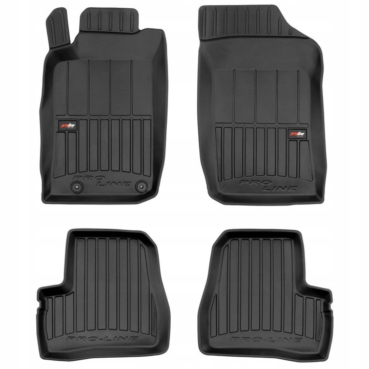 Koberce Gumové Stěrače Peugeot 206 1998-2012 Korytka 3D