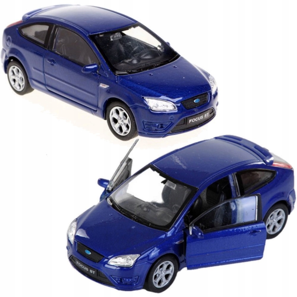 FORD FOCUS ST MODEL METAL WELLY 1:34 NIEBIESKI Wiek dziecka 3 lata +