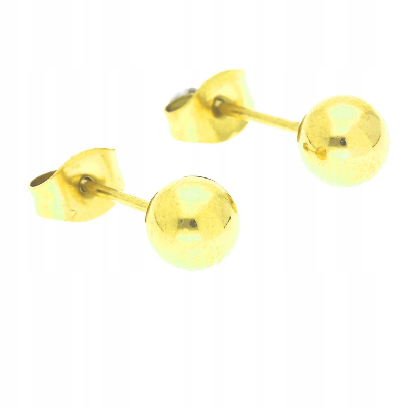 

Kolczyki Stal Nierdzewna Pozłacane 18k Złoto Kulka