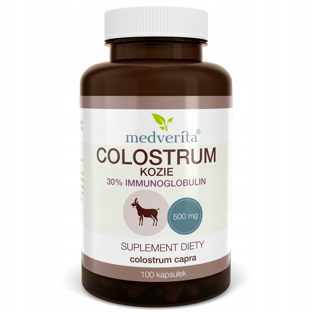 Colostrum Kozie 500 mg kolostrum - 100 kapsułek