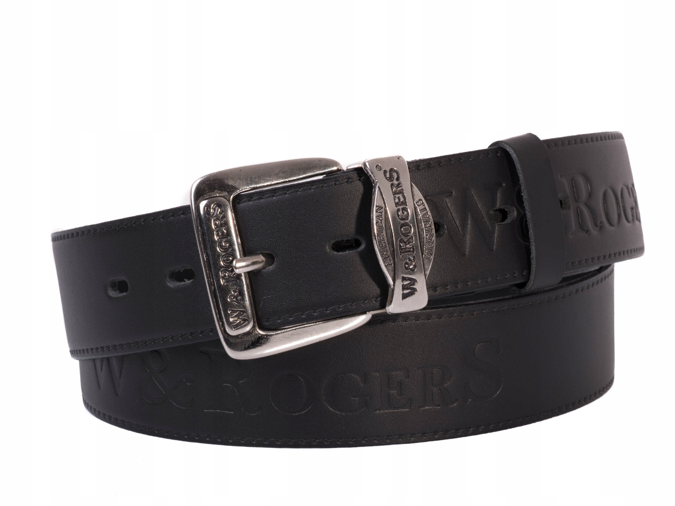 

Męski pasek do spodni Skórzany 4cm Wroggers|105obw