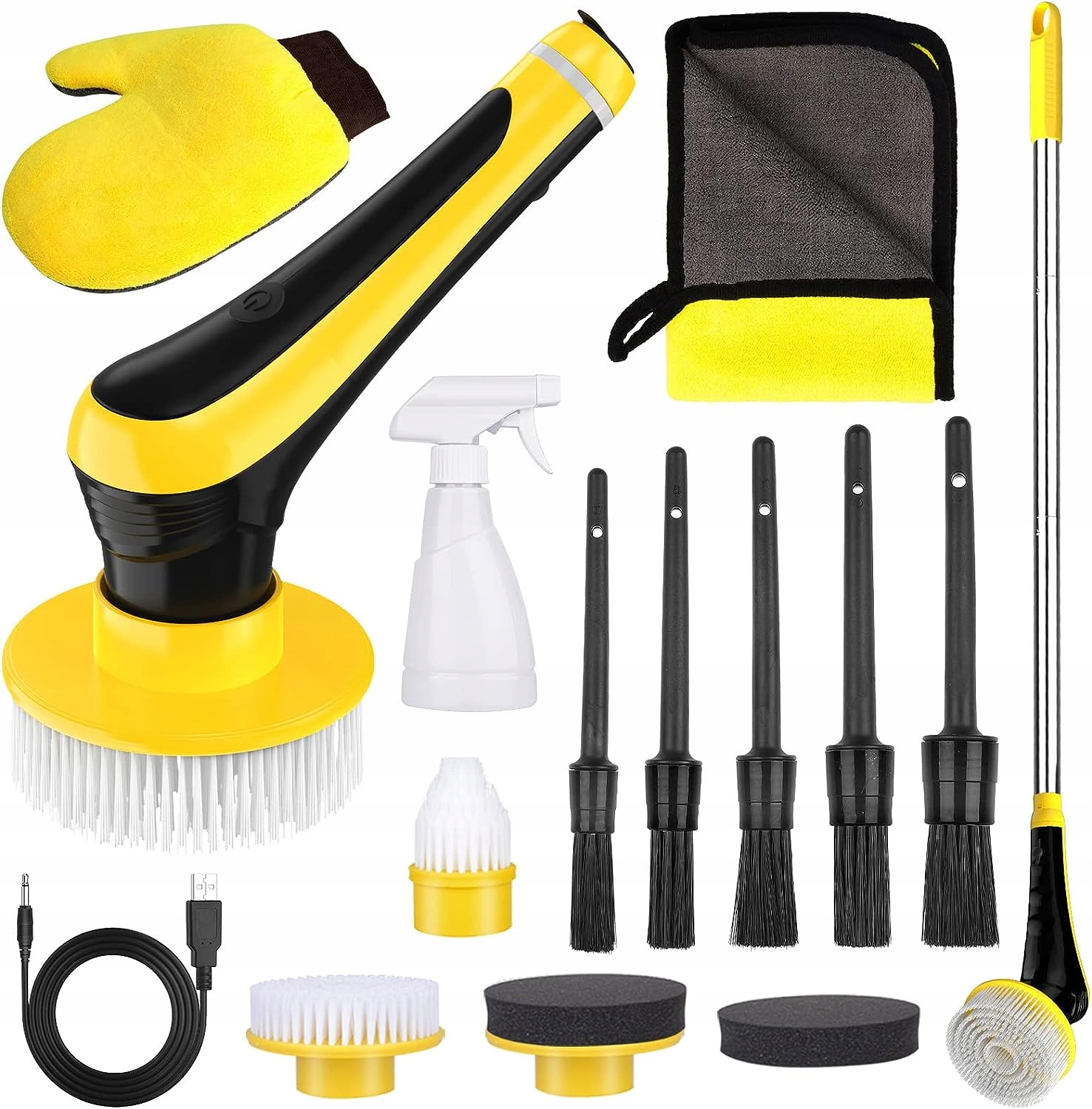 Sada kartáčů na čištění auta 16 Ks