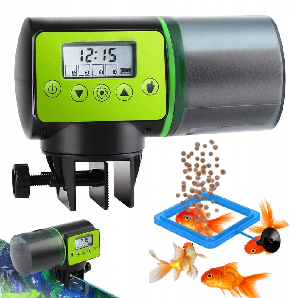 Levně Automatické Krmítko Dávkovač Krmiva Pro Ryby Do Akvária S Časovačem 200 ML