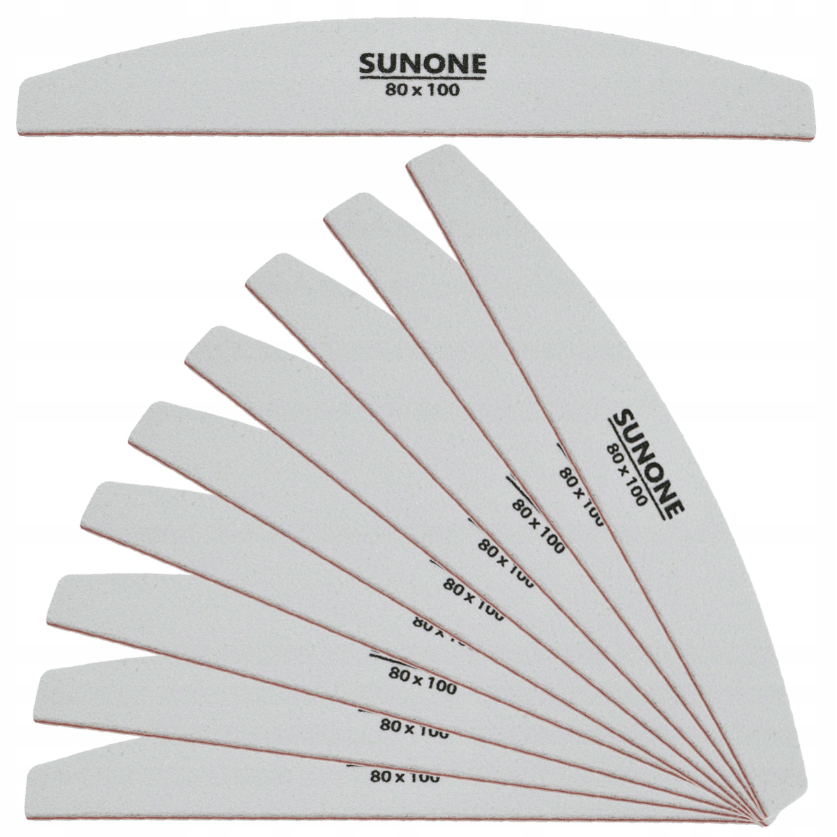 

Sunone Pilnik manicure 10szt łódka biały 80/100