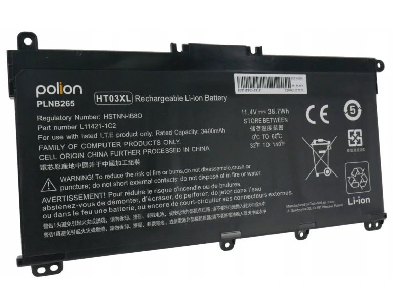 Trx baterie Polion HT03XL/ 11.4V/ 3400 mAh/ Li-Pol/ HSTNN-LB8M L11421-545 p