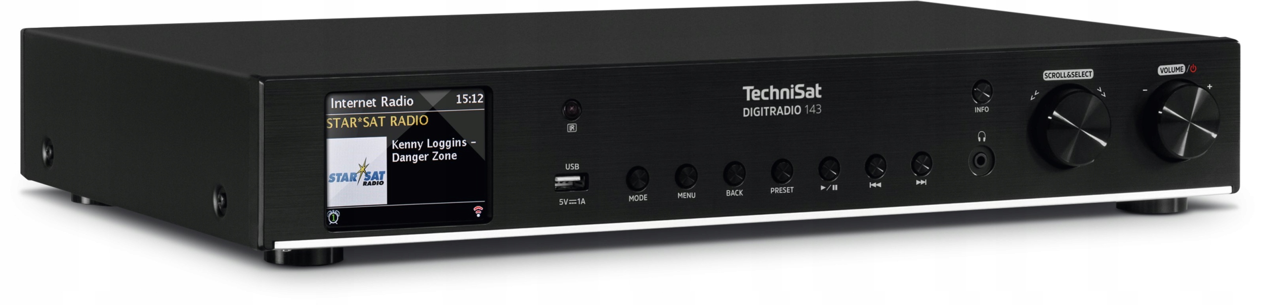 Radio sieciowe DAB+ FM internetowe TechniSat DigitRadio 143 czarny