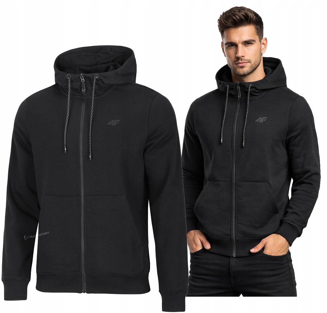 4F Męska Bluza Z Kapturem Bawełna Rozpinana rozm XXL