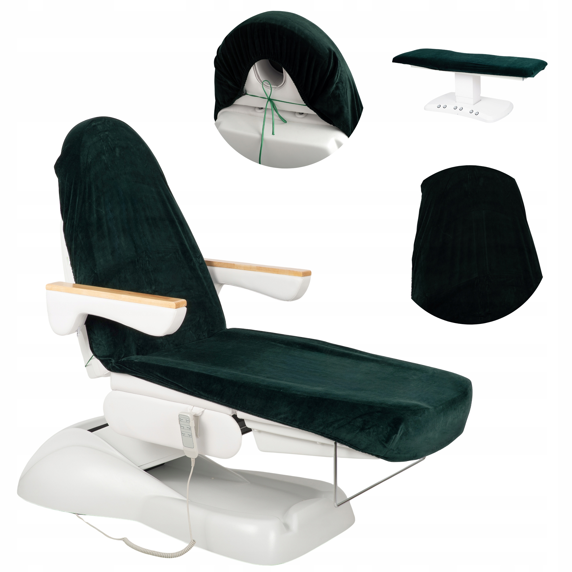 Prześcieradło Welurowe Z Gumką Butelkowa Zieleń 70x190 Na Łóżko Kosmetyczne